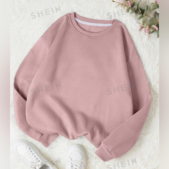 SHEIN Solid Thermal Lined Sweatshirt - Picture 1 of 2